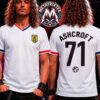 Def Leppard Rock Brigade Number 77 Light Blue Football Jersey Def Leppard Rock Brigade Number 77 Light Blue Football Jersey