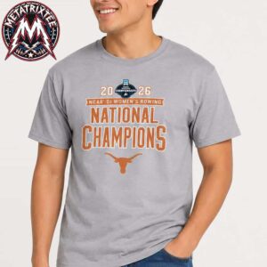 Official Texas Longhorns 2026 NCAA Womens Rowing National Champions Gray Short T-Shirt