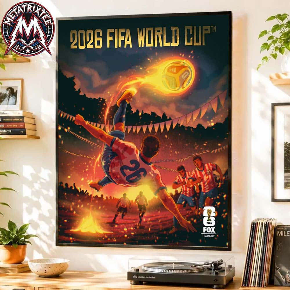 Paraguay x FIFA World Cup 2026 Poster By fafo Inspired By The Traditional San Juan Festival High-Quality Poster Canvas Paraguay x FIFA World Cup 2026 Poster By fafo Inspired By The Traditional San Juan Festival High-Quality Poster Canvas
