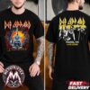 Def Leppard Vintage Modern Tour 2026 ECOM EXCLUSIVE Tee Cities List Two Sided Navy T-Shirt