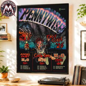 Pennywise East Coast Tour 2026 With Angel Du$t And Circle Jerks And H2O Cities List For September 9 To October 4 Poster Canvas