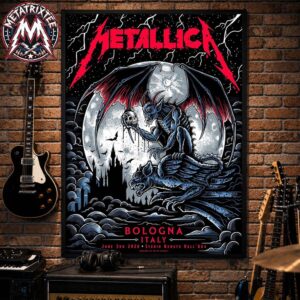 Pop-Up M72 Bologna Poster By Keith Stanley Shop Metallica On June 3rd 2026 At Stadio Renato Dall’Ara In Bologna Italy Poster Canvas