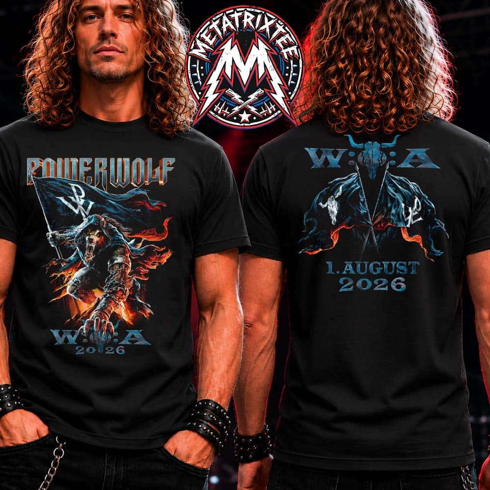 Powerwolf x Wacken Open Air Festival 2026 For 35th Anniversary On August 1 2026 Two Sided Short T-Shirt Powerwolf x Wacken Open Air Festival 2026 For 35th Anniversary On August 1 2026 Two Sided Short T-Shirt