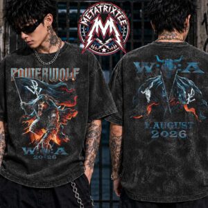 Powerwolf x Wacken Open Air Festival 2026 For 35th Anniversary On August 1 2026 Washed T-Shirt