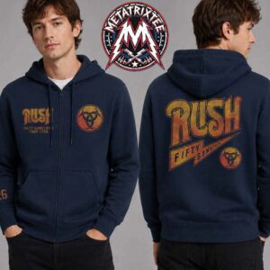 RUSH 50 Something Tee For Fifty Something Tour 2026 Hoodie Navy T-Shirt