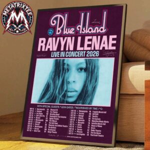 Ravyn Lenae Blue Island Live In Concert Tour 2026 Cities List For September 15 To October 21 High-Quality Poster Canvas