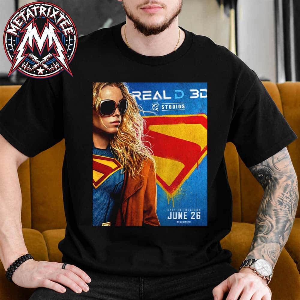 RealD 3D Edition Poster Supergirl 2026 In Theaters Everywhere June 26 Unisex T-Shirt RealD 3D Edition Poster Supergirl 2026 In Theaters Everywhere June 26 Unisex T-Shirt