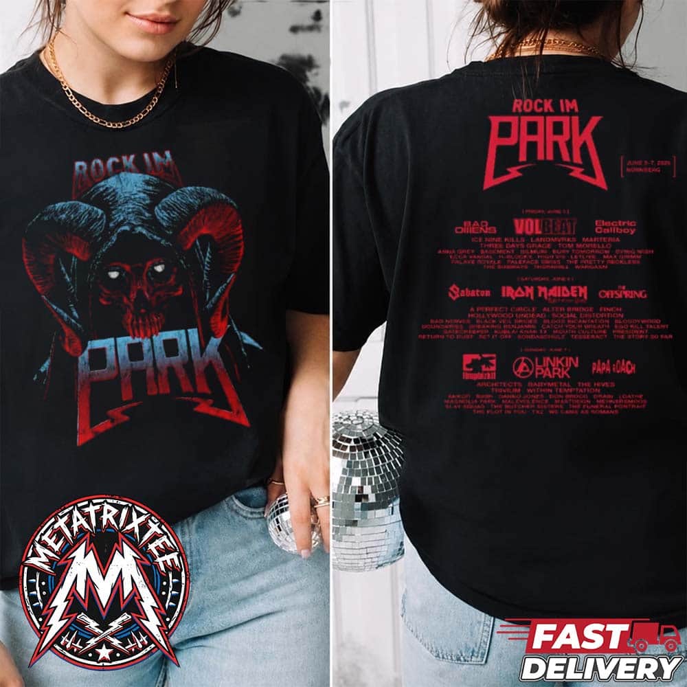 Rock im Park 2026 Tee Dark Demon Line Up 2026 Merch For Nuremberg DE On June 5-7 2026 At The Historic Zeppelinfeld T-Shirt Rock im Park 2026 Tee Dark Demon Line Up 2026 Merch For Nuremberg DE On June 5-7 2026 At The Historic Zeppelinfeld T-Shirt