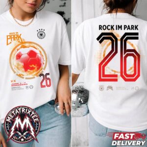 Rock im Park 2026 Tee Kickoff 2026 Merch For Nuremberg DE On June 5-7 2026 At The Historic Zeppelinfeld White T-Shirt Rock im Park 2026 Tee Kickoff 2026 Merch For Nuremberg DE On June 5-7 2026 At The Historic Zeppelinfeld White T-Shirt