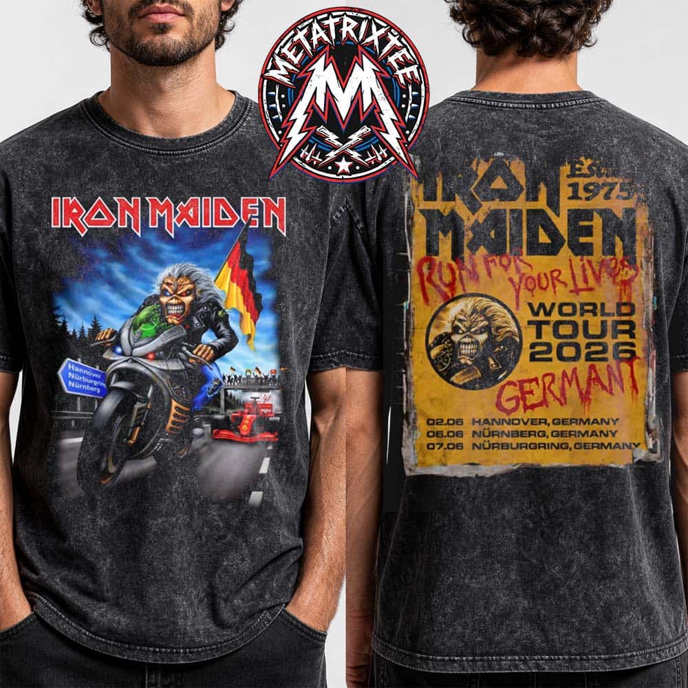 Run For Your Lives 2026 Tour Germany Tee Iron Maiden For Hannover June 2 Nurnberg June 6 And Nurburgring June 7 Washed T-Shirt Run For Your Lives 2026 Tour Germany Tee Iron Maiden For Hannover June 2 Nurnberg June 6 And Nurburgring June 7 Washed T-Shirt