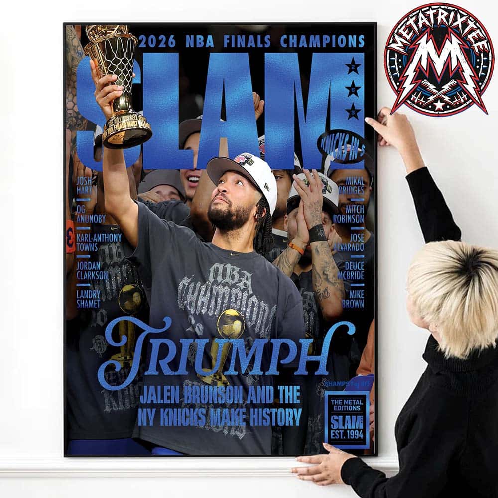 SLAM 263 New York Knicks NBA Champions Magazine Cover TRIUMPH Jalen Brunson And The NY Knicks Make History Champs Metal Edition Poster Canvas SLAM 263 New York Knicks NBA Champions Magazine Cover TRIUMPH Jalen Brunson And The NY Knicks Make History Champs Metal Edition Poster Canvas