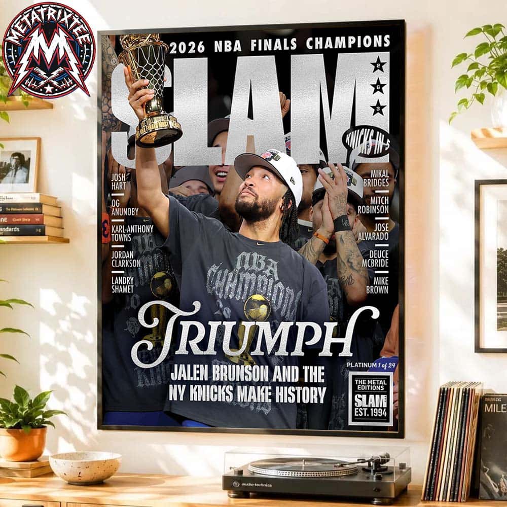 SLAM 263 New York Knicks NBA Champions Magazine Cover TRIUMPH Jalen Brunson And The NY Knicks Make History Platinum Metal Editions Poster Canvas SLAM 263 New York Knicks NBA Champions Magazine Cover TRIUMPH Jalen Brunson And The NY Knicks Make History Platinum Metal Editions Poster Canvas