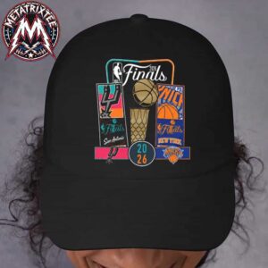 San Antonio Spurs Vs New York Knicks Stadium Essentials 2026 NBA Finals Ticket Matchup Black Classic Cap Snapback Hat