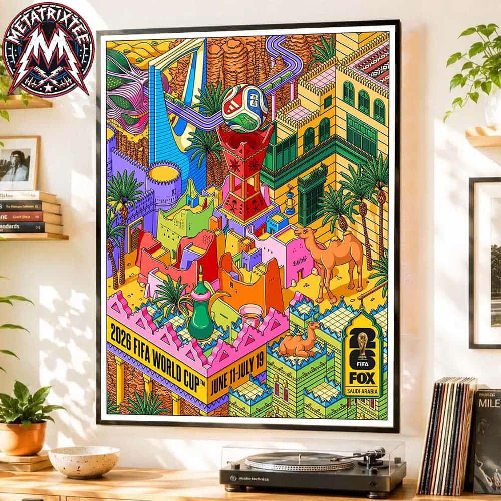Saudi Arabian x FIFA World Cup 2026 Poster By Sasha Inspired By The Vibrant Colors Of Nature Poster Canvas Saudi Arabian x FIFA World Cup 2026 Poster By Sasha Inspired By The Vibrant Colors Of Nature Poster Canvas