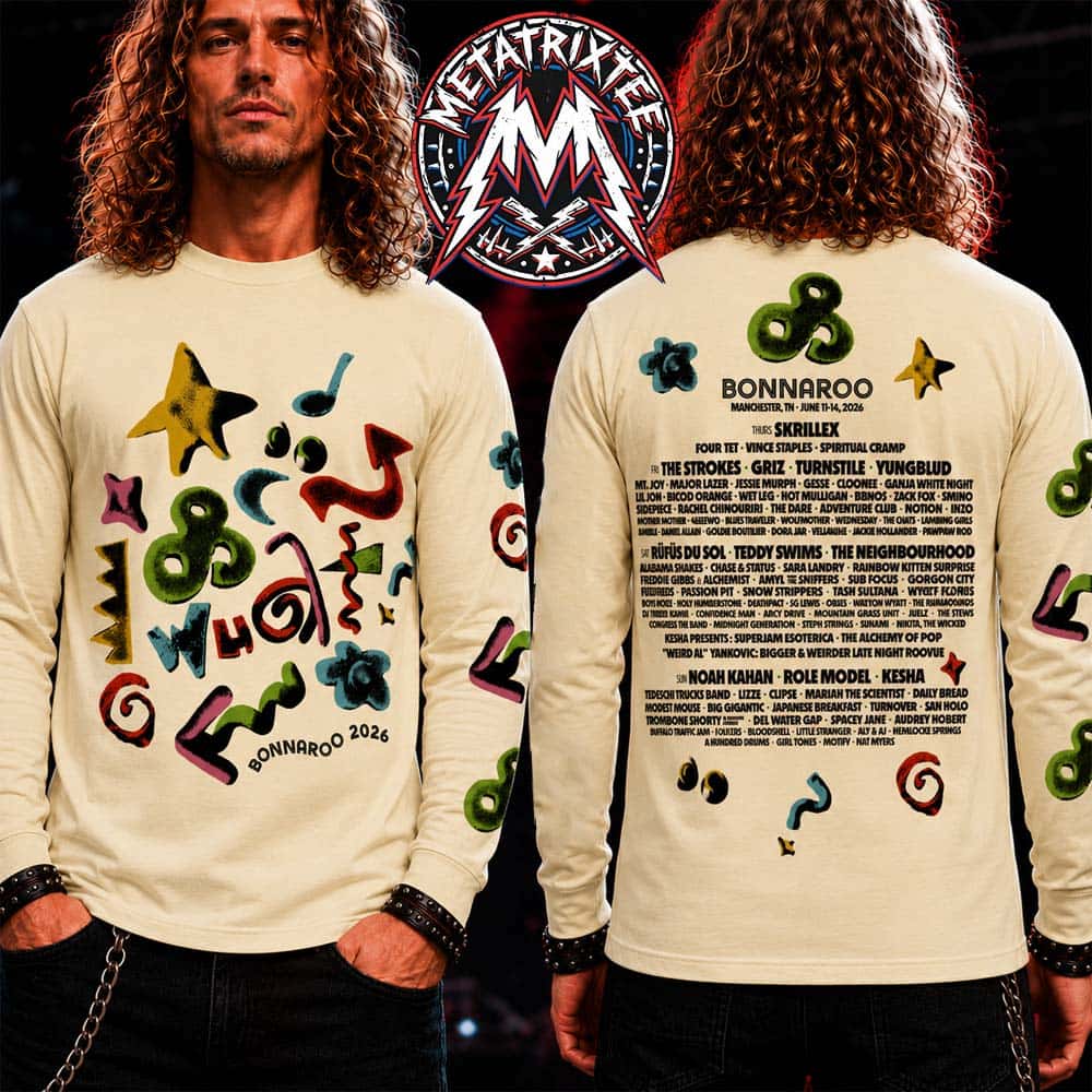 Shapes Lineup Tee For Bonnaroo Music and Arts Festival 2026 In Manchester TN On June 11-14 2026 Longsleeve T-Shirt Shapes Lineup Tee For Bonnaroo Music and Arts Festival 2026 In Manchester TN On June 11-14 2026 Longsleeve T-Shirt