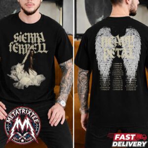 Sierra Ferrell Blk Photo Tour 2026 Tee For The Heavy Petal Tour Line Two Sided Black T-Shirt