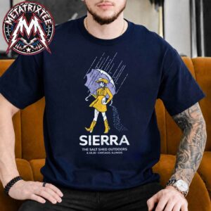 Sierra Ferrell Chicago IL 2026 Merch Tee The Salt Shed Outdoors For June 10th For Heavy Petal Tour 2026 Navy T-Shirt