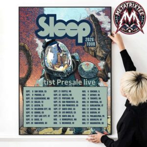 Sleep Band 2026 North America Tour Dates List For September 8 To November 17 2026 High-Quality Poster Canvas