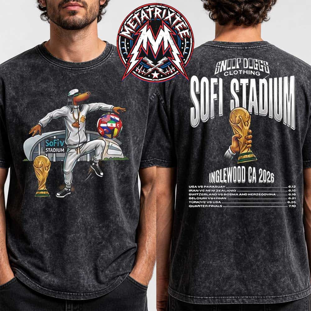 Snoop Dogg FIFA World Cup 2026 Clothing SoFi Stadium For Inglewood CA 2026 Washed T-Shirt Snoop Dogg FIFA World Cup 2026 Clothing SoFi Stadium For Inglewood CA 2026 Washed T-Shirt