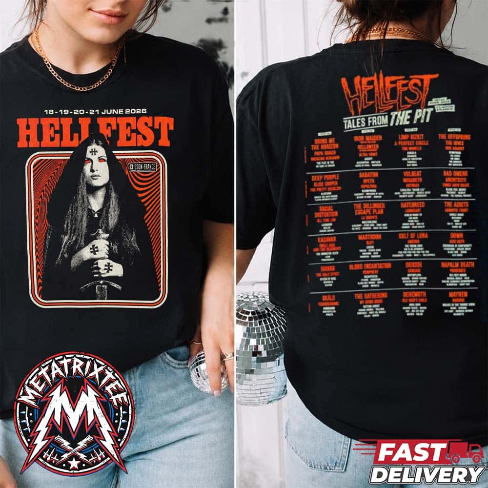 Sorcerer Tee For Hellfest 2026 Clisson France On June 18 To June 21 2026 Two Sided Print Black T-Shirt Sorcerer Tee For Hellfest 2026 Clisson France On June 18 To June 21 2026 Two Sided Print Black T-Shirt