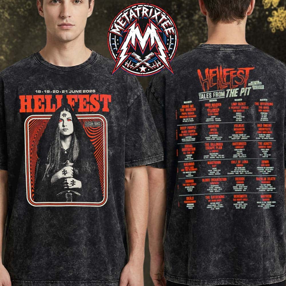 Sorcerer Tee For Hellfest 2026 Clisson France On June 18 To June 21 2026 Washed T-Shirt Sorcerer Tee For Hellfest 2026 Clisson France On June 18 To June 21 2026 Washed T-Shirt
