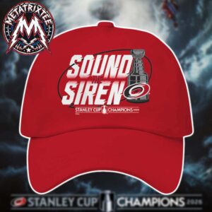 Sound The Siren Carolina Hurricanes 2026 Stanley Cup Champions NHL Parade Celebration Classic Cap Snapback Hat