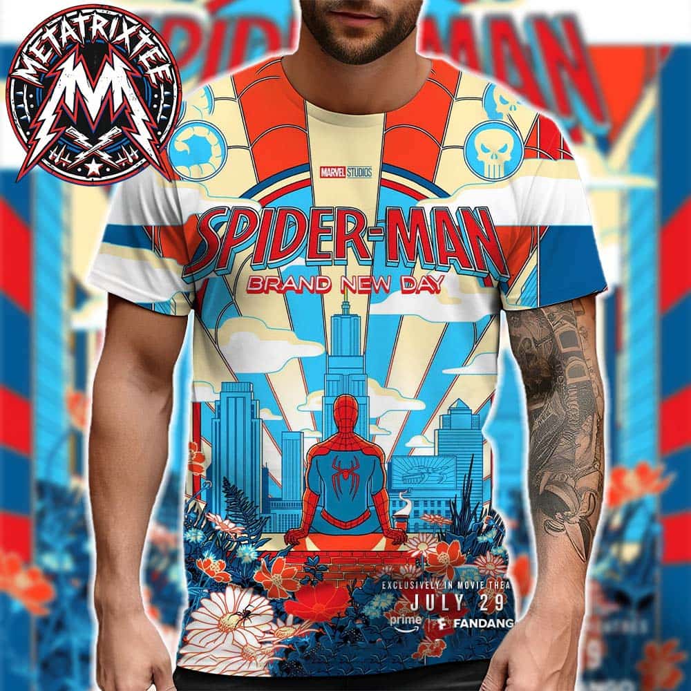 Spider-Man Brand New Day New Poster Amazon Prime Early Screening Exclusively In Movie Theatres On July 29 2026 All Over Print Shirt Spider-Man Brand New Day New Poster Amazon Prime Early Screening Exclusively In Movie Theatres On July 29 2026 All Over Print Shirt