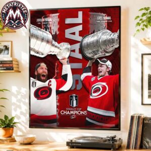 Staal Legends Jordan Staal And Eric Staal The NHL Stanley Cup Legacy Champions For 2026 And 2006 Poster Canvas