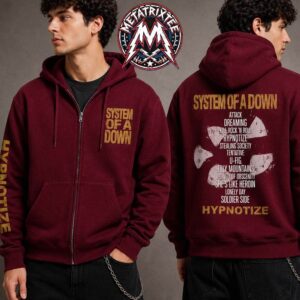 System Of A Down Hypnotize Tracklist Two Sided Print Zip Hoodie T-Shirt