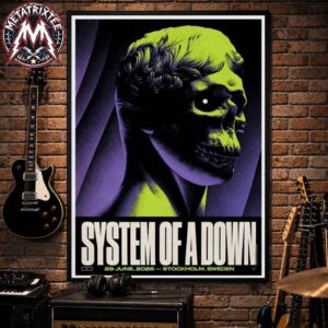 System Of A Down Stockholm Tonight Poster For Sweden At The Strawberry Arena On June 29 European 2026 Poster Canvas