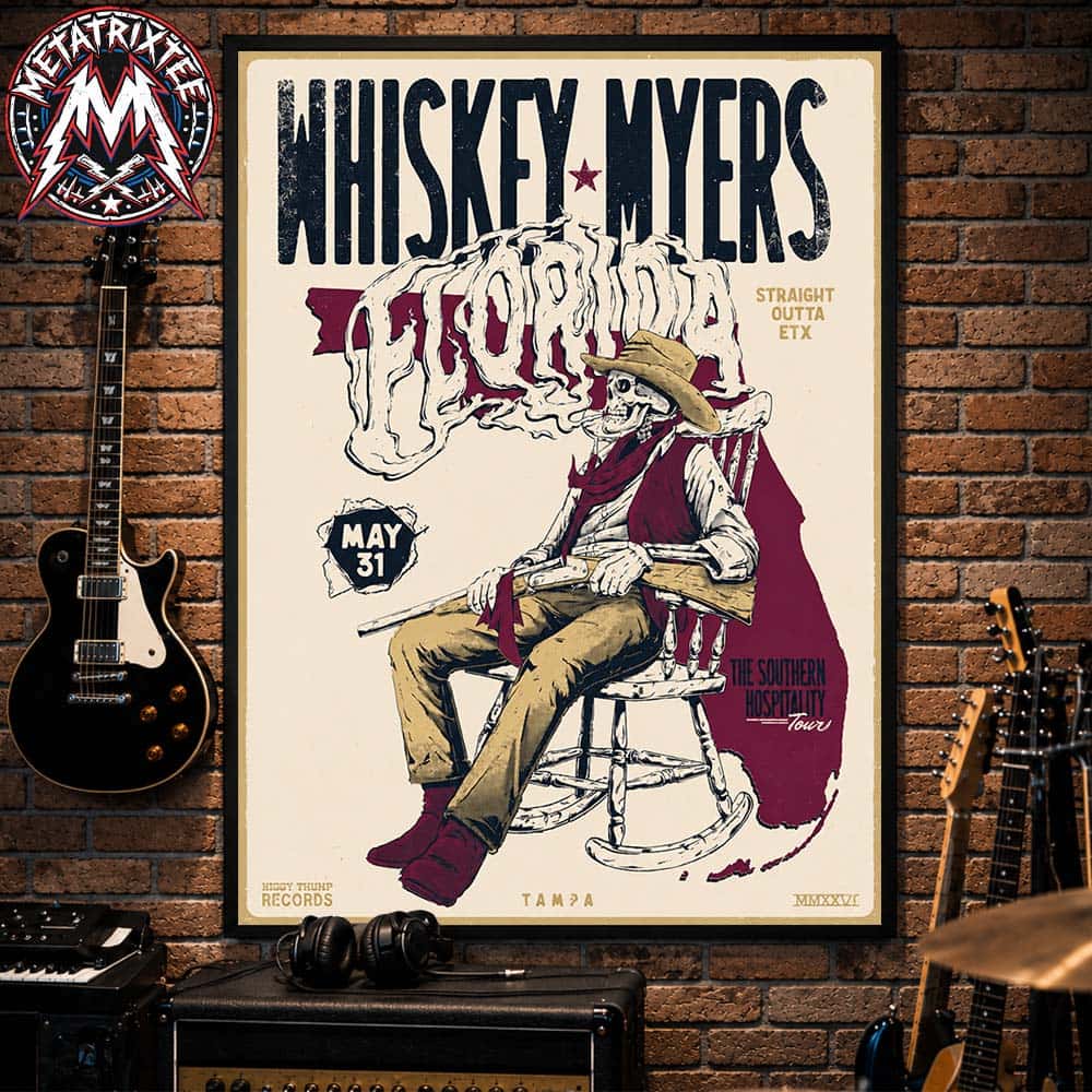 Tampa Florida 2026 Whiskey Myers The Southern Hospitality Tour 2026 Event Poster For MIDFLORIDA Credit Union Amphitheatre On May 31 Poster Canvas Tampa Florida 2026 Whiskey Myers The Southern Hospitality Tour 2026 Event Poster For MIDFLORIDA Credit Union Amphitheatre On May 31 Poster Canvas
