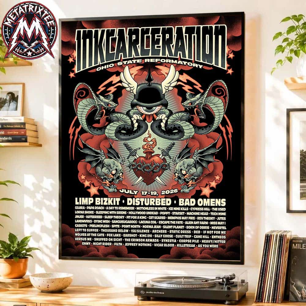 Tat Ink Poster Inkcarceration Festival 2026 For Mansfield Ohio On July 17-19 2026 At The Historic Ohio State Reformatory Premium Poster Canvas Tat Ink Poster Inkcarceration Festival 2026 For Mansfield Ohio On July 17-19 2026 At The Historic Ohio State Reformatory Premium Poster Canvas