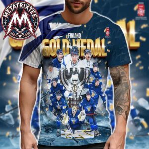 Team Finland Gold Medal Won The 2026 IIHF Ice Hockey World Champions All Over Print Shirt