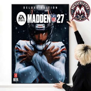 The Iceman Caleb Williams EA Sporrts Madden NFL 27 Deluxe Edition Cover Premium Poster Canvas