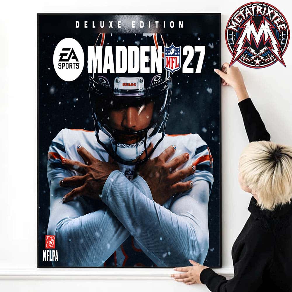 The Iceman Caleb Williams EA Sporrts Madden NFL 27 Deluxe Edition Cover Premium Poster Canvas The Iceman Caleb Williams EA Sporrts Madden NFL 27 Deluxe Edition Cover Premium Poster Canvas