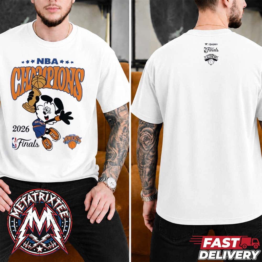 The New York Knicks x Verdy 2026 NBA Finals Championship Tee Verdy x Complex x Fanatics Two Sided White T-Shirt The New York Knicks x Verdy 2026 NBA Finals Championship Tee Verdy x Complex x Fanatics Two Sided White T-Shirt