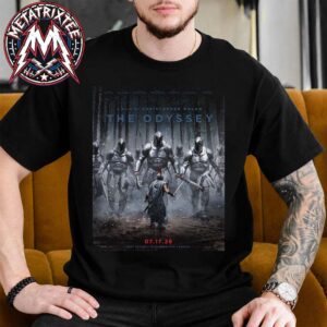 The Odyssey 2026 Poster Movie Christopher Nolan Epic Arrives In Theaters July 17 2026 Short T-Shirt
