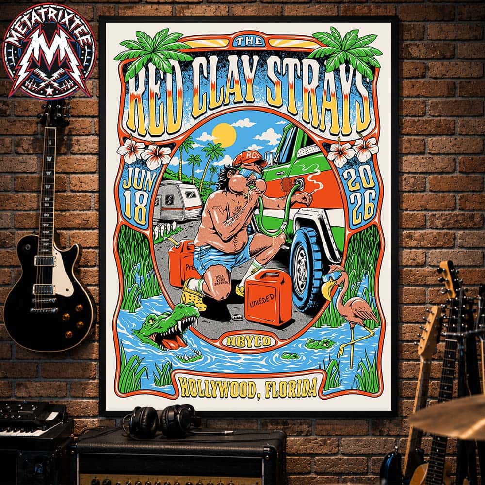 The Red Clay Strays Hollywood 2026 Poster Tonight In Florida At Hard Rock Live On June 18 2026 Premium Poster Canvas The Red Clay Strays Hollywood 2026 Poster Tonight In Florida At Hard Rock Live On June 18 2026 Premium Poster Canvas