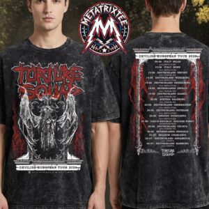 Torture Squad Devilish European Tour 2026 Merch Tee By Bruno Munayer Black Washed T-Shirt