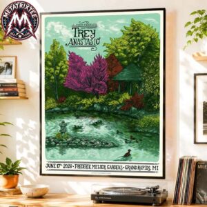 Trey Anastasio Poster Tonight In Grand Rapids Michigan By stephanie ellis At Frederik Meijer Gardens Amphitheater On June 17 2026 Poster Canvas
