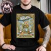 Les Claypool’s Frog Brigade Show Poster For St Augustine Amphitheatre 2026 With Primus And The Claypool Lennon Delirium In St. Augustine Florida On June 19th Claypool Gold 2026 Short Blue T-Shirt