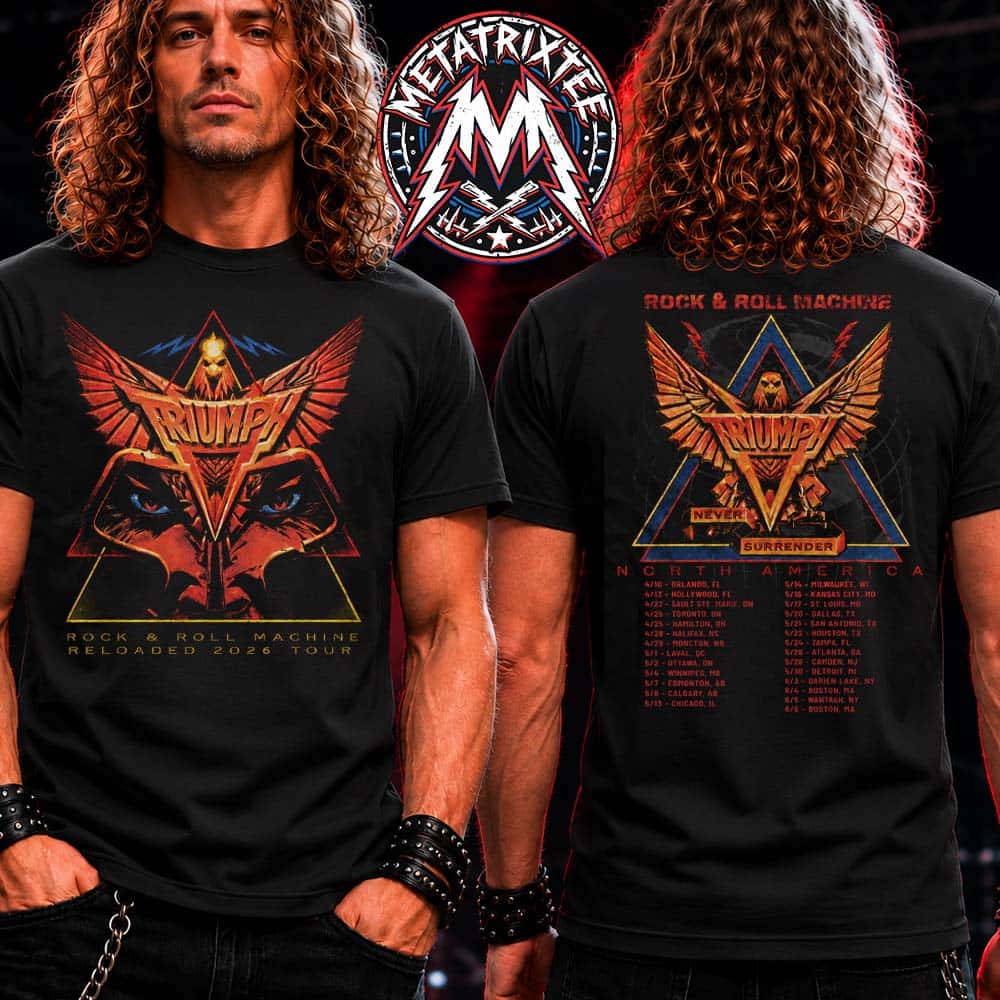 Triumph Never Surrender Tour Dates 2026 Tee For 50th Anniversary North America Rock And Roll Machine Reloaded 2026 Classic T-Shirt Triumph Never Surrender Tour Dates 2026 Tee For 50th Anniversary North America Rock And Roll Machine Reloaded 2026 Classic T-Shirt