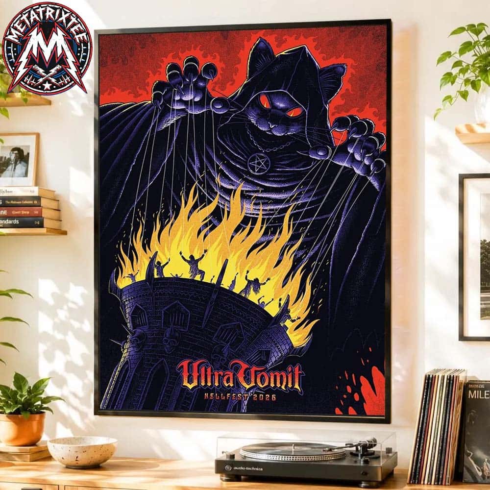 Ultra Vomit x Hellfest Open Air Festival 2026 Poster By Antoine Lanau In Clisson France On June 19 2026 Poster Canvas Ultra Vomit x Hellfest Open Air Festival 2026 Poster By Antoine Lanau In Clisson France On June 19 2026 Poster Canvas