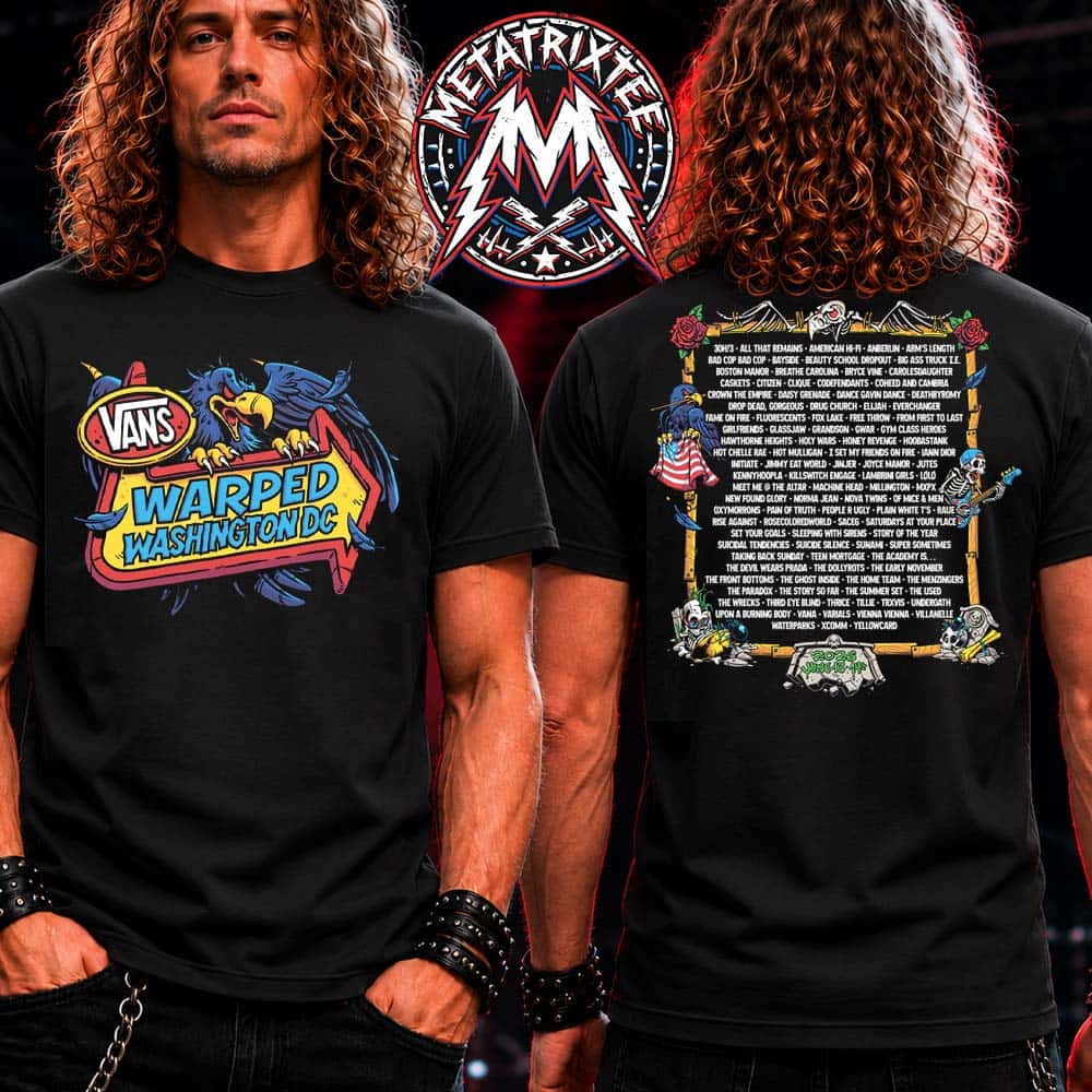 Vans Warped Tour 2026 Washington DC Official Lineup Tee For June 13 And 14 2026 Two Sided Print T-Shirt Vans Warped Tour 2026 Washington DC Official Lineup Tee For June 13 And 14 2026 Two Sided Print T-Shirt