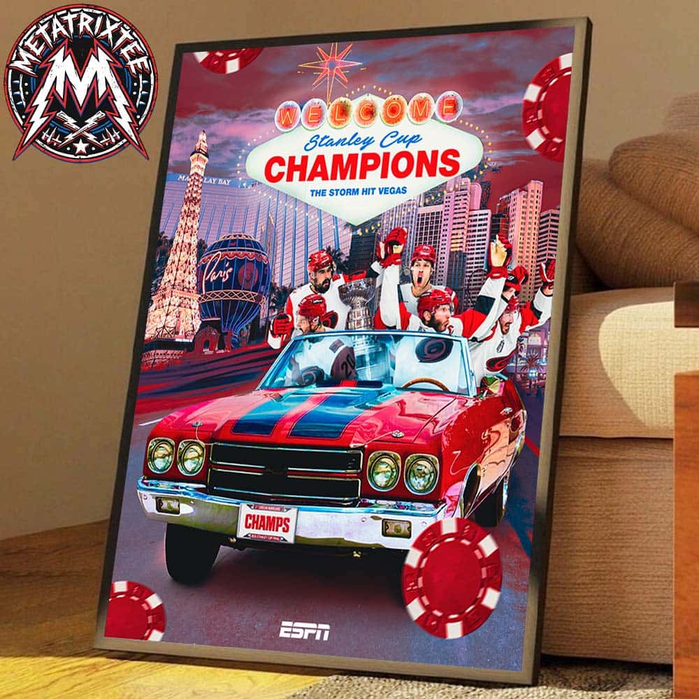 Welcome Stanley Cup Champions The Storm Hit Vegas Carolina Hurricanes Win 2026 NHL Stanley Cup Final Poster Canvas Welcome Stanley Cup Champions The Storm Hit Vegas Carolina Hurricanes Win 2026 NHL Stanley Cup Final Poster Canvas