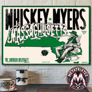 Whiskey Myers﻿ Tonight Poster Mansfield Southern Hospitality Tour 2026 In Massachusetts At the Xfinity Center On June 19 2026 Poster Canvas