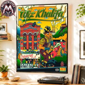 Wiz Khalifa Pittsburgh Pennsylvania 2026 Poster Tonight For Citizens Live at The Wylie On Friday October 2nd 2026 Poster Canvas