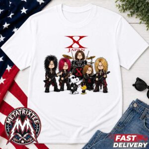 X Japan x Snoopy Tears and Visual Kei Heavy Metal Classic T-Shirt