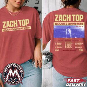 Zach Top Cold Beer And Country Music Fall Tour 2026 Cities List For September 11 To October 30 Two Sided Print Short T-Shirt