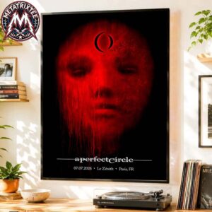A Perfect Circle Paris France Tonight Poster For July 7 2026 At Le Zenith Art By Hannah Vandermolen Poster Canvas